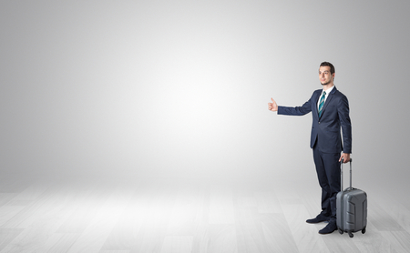 Agent hitchhikes concept with copy space aroundの写真素材