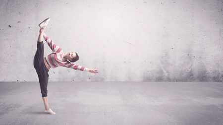 Pretty urban dancer with empty backgroundの写真素材
