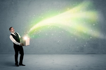 Light escapig paper boxの写真素材