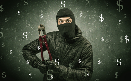 Money hungry thief.の写真素材