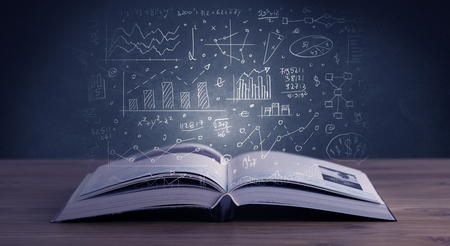 Business plan over bookの写真素材