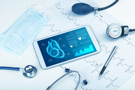 Close up of modern medical diagnostics conceptの写真素材