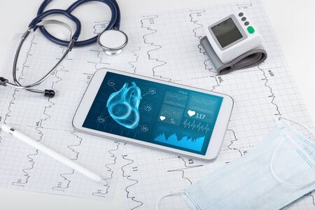Close up of modern medical diagnostics conceptの写真素材
