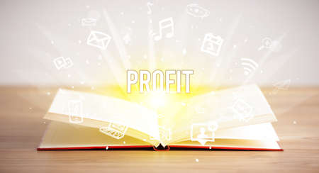 open book with business inscription