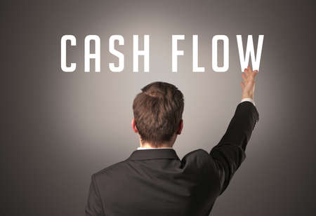 Rear view of a businessman, powerfull business conceptの写真素材