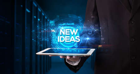 Person holding tablet, business conceptの写真素材