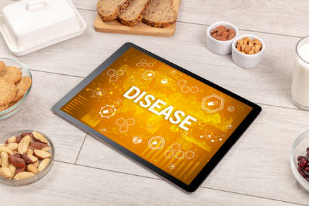 Healthy Tablet Pc compostion, immune system boost conceptの写真素材