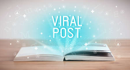 open book, social networking conceptの写真素材