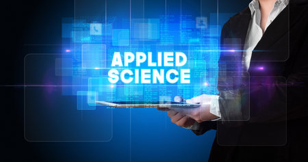 Person holding tablet, technology conceptの写真素材