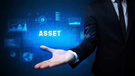 Hand of Businessman holding motivational messageの写真素材