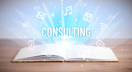 open book with business inscriptionの写真素材