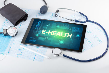 Tablet pc and medical stuffの写真素材