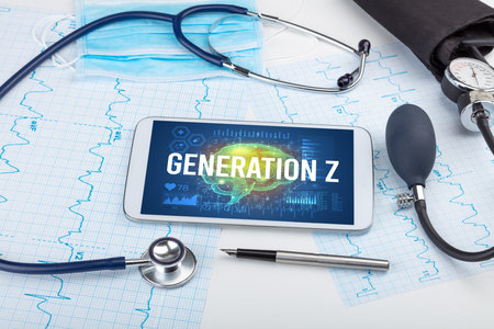 Tablet pc and medical toolsの写真素材