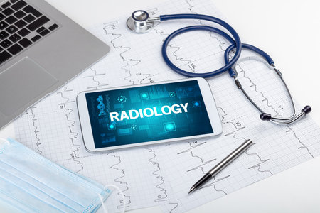 Tablet pc and medical stuffの写真素材