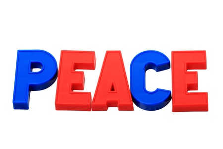 Plastic magnetic letters の写真素材