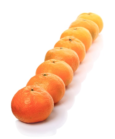 Mandarin orange isolated on a white backgroundの写真素材