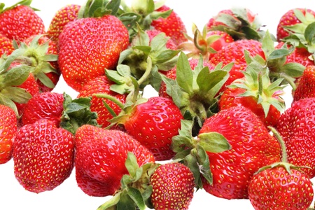 Fresh large strawberries. Natural backgroundの写真素材