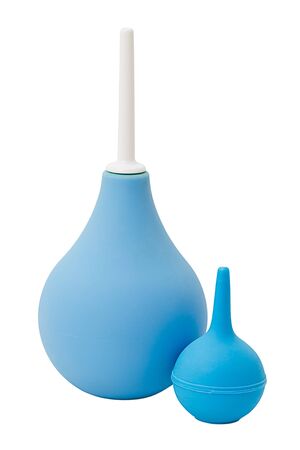 Dust blower and enema accessory isolated on white backgroundの写真素材