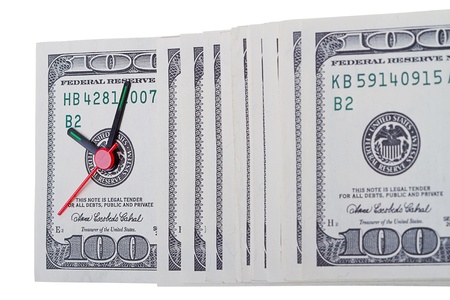 Time is money. Isolated on white backgroundの写真素材