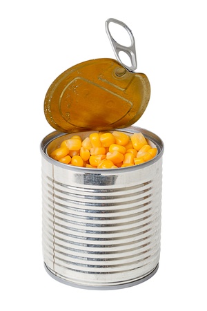 Canned corn in a tin. Series of canned foodsの写真素材