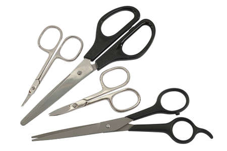 A set of scissors isolated on a white backgroundの写真素材