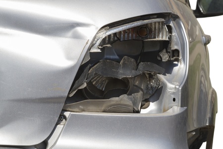 Broken car headlight. の写真素材