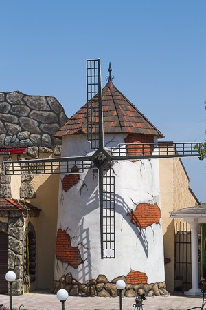 Old Windmill on a sunny summer dayの写真素材