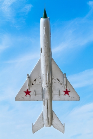 MiG-21  for the codification of NATO  Fishbed  - Soviet multipurpose fighter developed by the Mikoyan and Gurevich Design Bureau in the mid 1950のeditorial素材