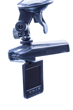 Portable DVR ( digital video recorder) with TFT  LCD screen. Isolated on white backgroundの写真素材