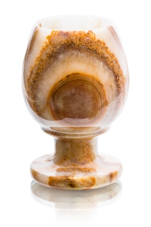 Wineglass onyx isolated on white backgroundの写真素材