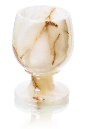 Wineglass onyx isolated on white backgroundの写真素材