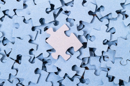 Textured background with blank Puzzleの写真素材