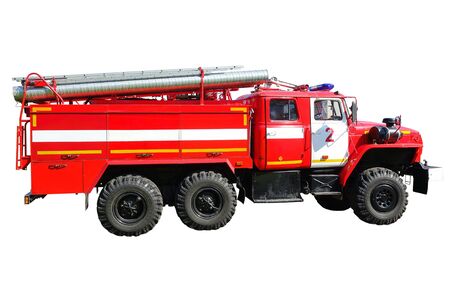 Fire truck isolated on white background