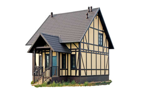 Model home isolated on white backgroundの写真素材