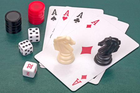 Chess, cards, dice - the main board games のeditorial素材