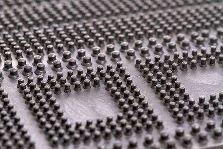 Closeup of the pattern of a black rubber floor matの写真素材