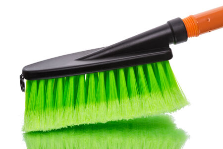 New plastic brush with reflection isolated on a white backgroundの写真素材