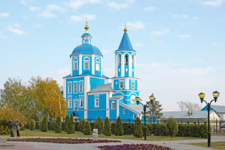 Tambov, Russia - October 11, 2014:  Church of the Intercession of the Mother of God in the city of Tambov. The first mention of the temple relate to 1658.  Quality of medium formatのeditorial素材