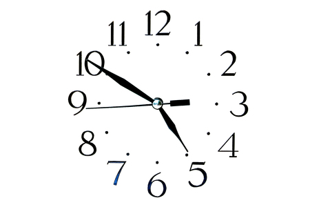 Dial of classic watches isolated a white backgroundの写真素材