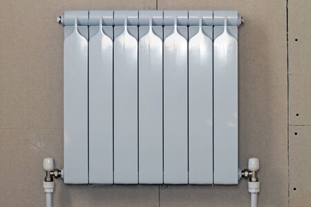 Seven sections of bimetallic radiator heating systemsの写真素材