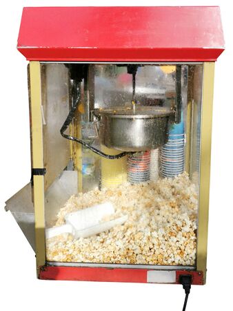 Popcorn Making Equipment isolated on white backgroundの写真素材