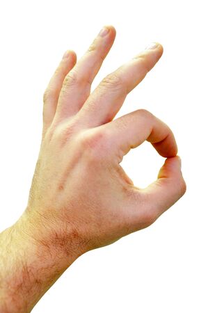 The hand signの写真素材