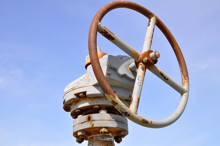 The oil line equipped with valveの写真素材