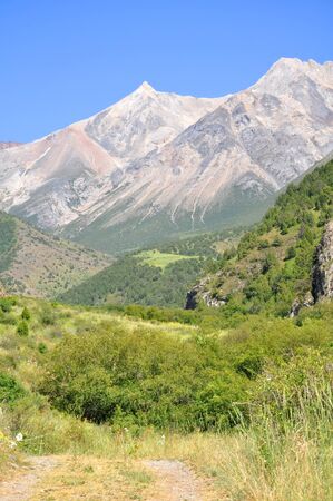 The beautiful view on the mountainsの写真素材