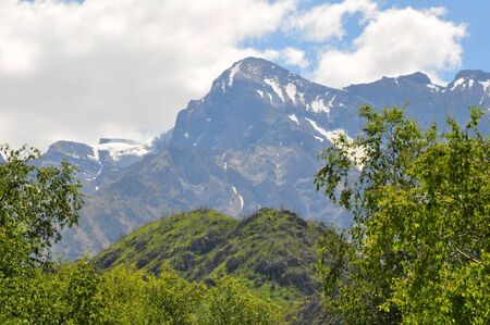 The beautiful view on the mountainsの写真素材