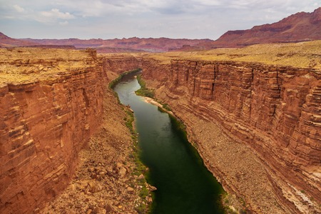 Colorado River as it flows through Marble Canyon prior to entering the famous Grand Canyon in northern Arizona. USAの写真素材
