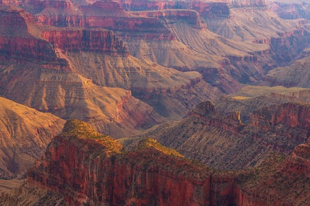 Sunset over the Grand Canyon, North Rim. The Grand Canyon is a river valley in the Colorado Plateau. Arizona, USA.の写真素材