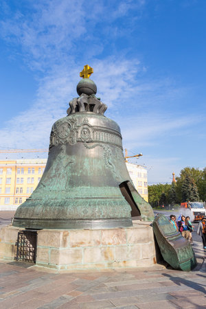 Moscow, Russia- 22 September 2014: The Tzar Bell, the largest bell in the world. Museum of the Moscow Kremlin.のeditorial素材