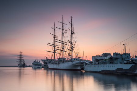 Gdynia, Poland- 05 February 2015: Views of the ORP Blyskawica Museum Ship, the Museum Ship - Gift of...