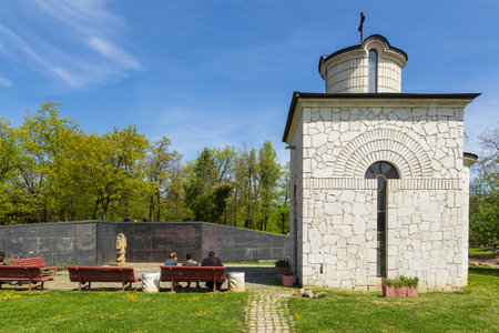 Sofia, Bulgaria- 30 April 2015: Temple of Bulgarian Martyrs. The memorial monument  in Bulgaria. park around the National Palace of Culture , NDK.のeditorial素材